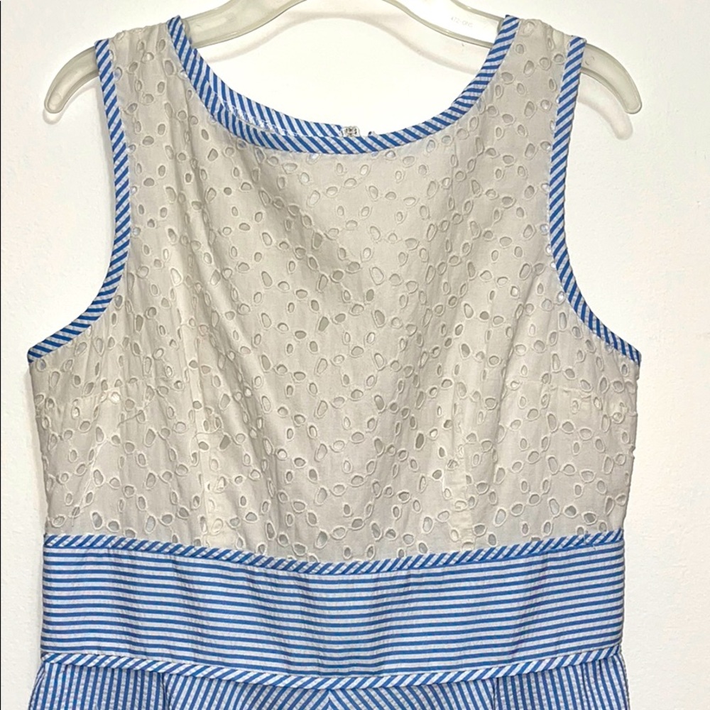 London Style Collection Dress (Blue/White Stripes)